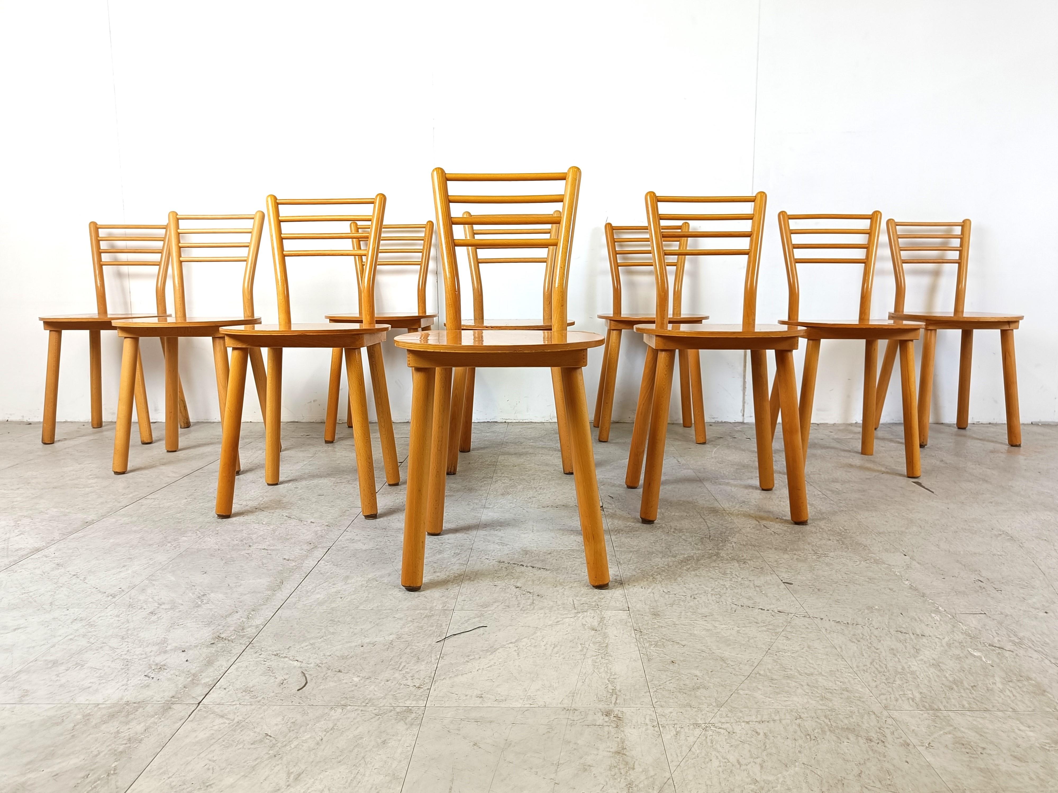 Vintage scandinavian dining chairs, 1970s For Sale 5