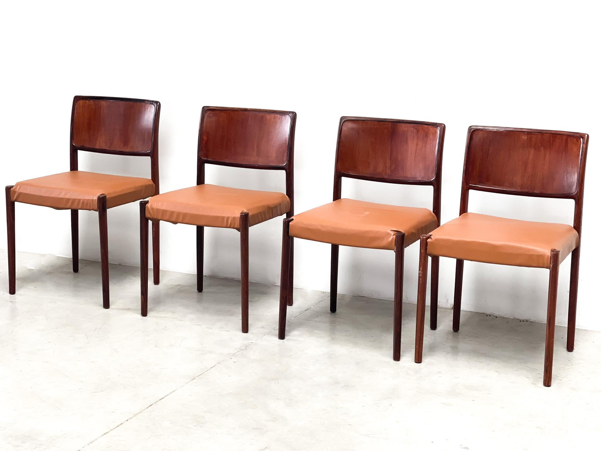 Danish Vintage scandinavian dining chairs, 1970s For Sale