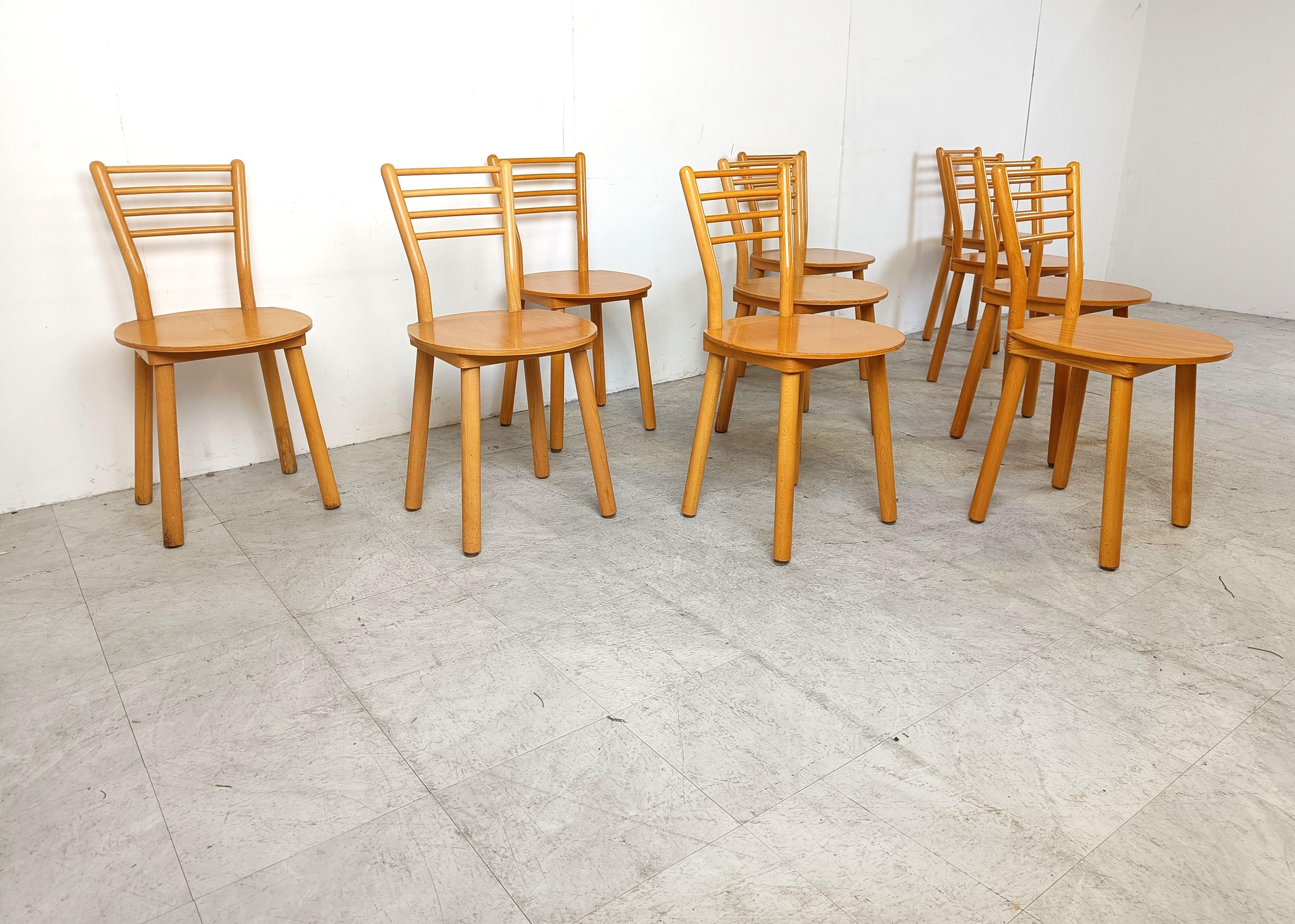 Late 20th Century Vintage scandinavian dining chairs, 1970s For Sale