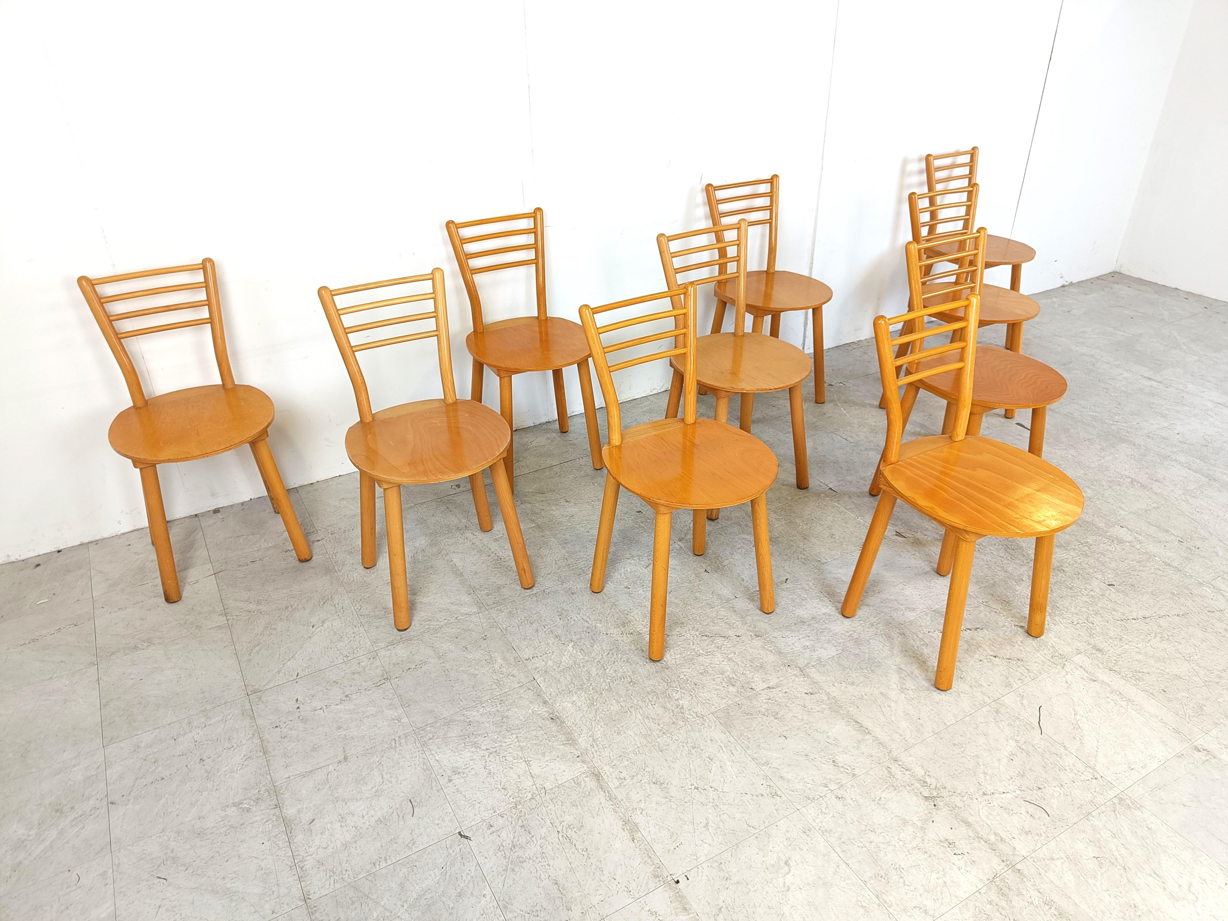 Wood Vintage scandinavian dining chairs, 1970s For Sale