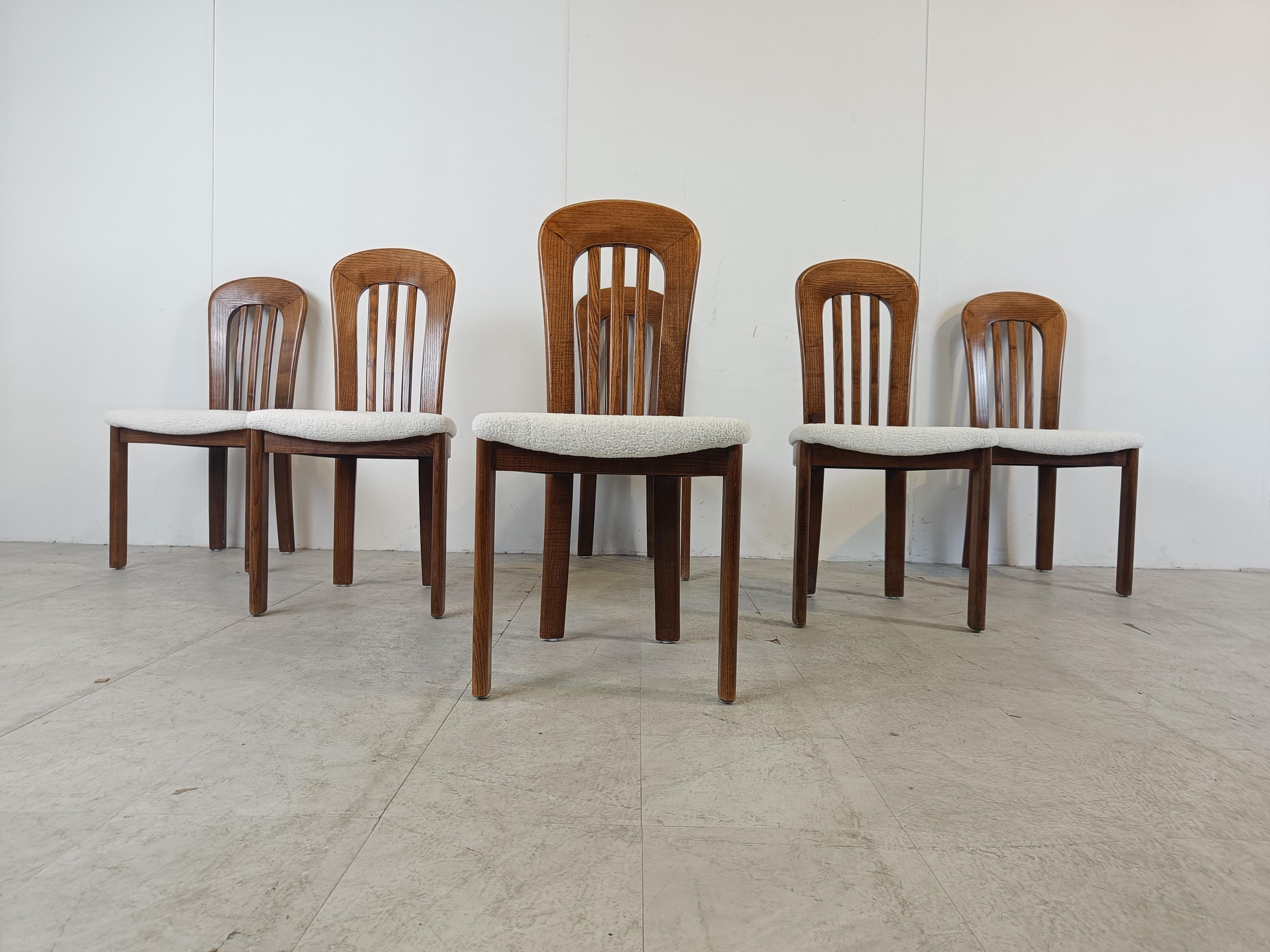 Vintage scandinavian dining chairs, set of 6 - 1960s  In Good Condition For Sale In HEVERLEE, BE