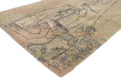 Vintage Scandinavian Ege Art Line Area Rug after Pablo Picasso Woman with Guitar