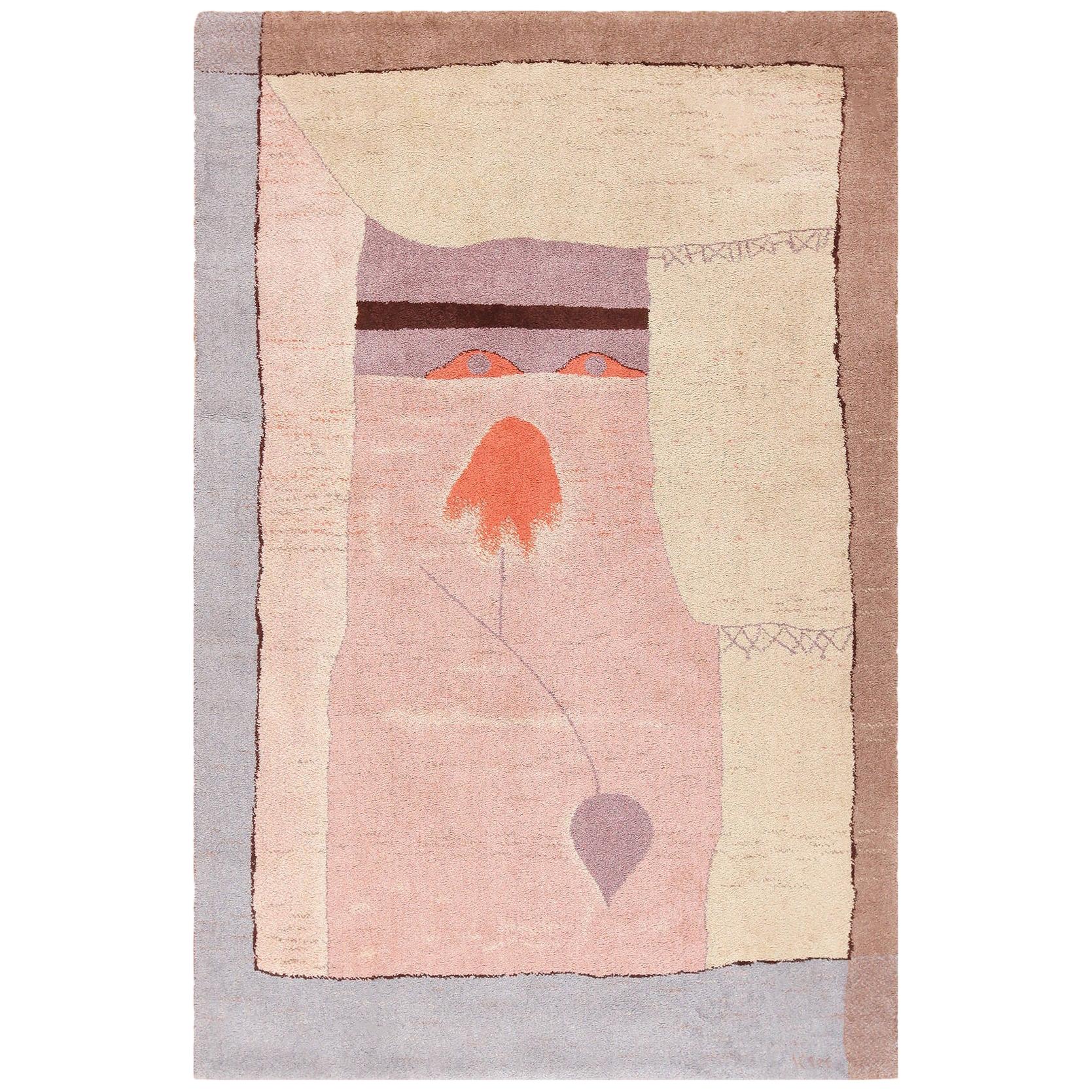 Vintage Scandinavian Ege Art Line Paul Klee Arab Song Rug. Size: 6' x 9 ...