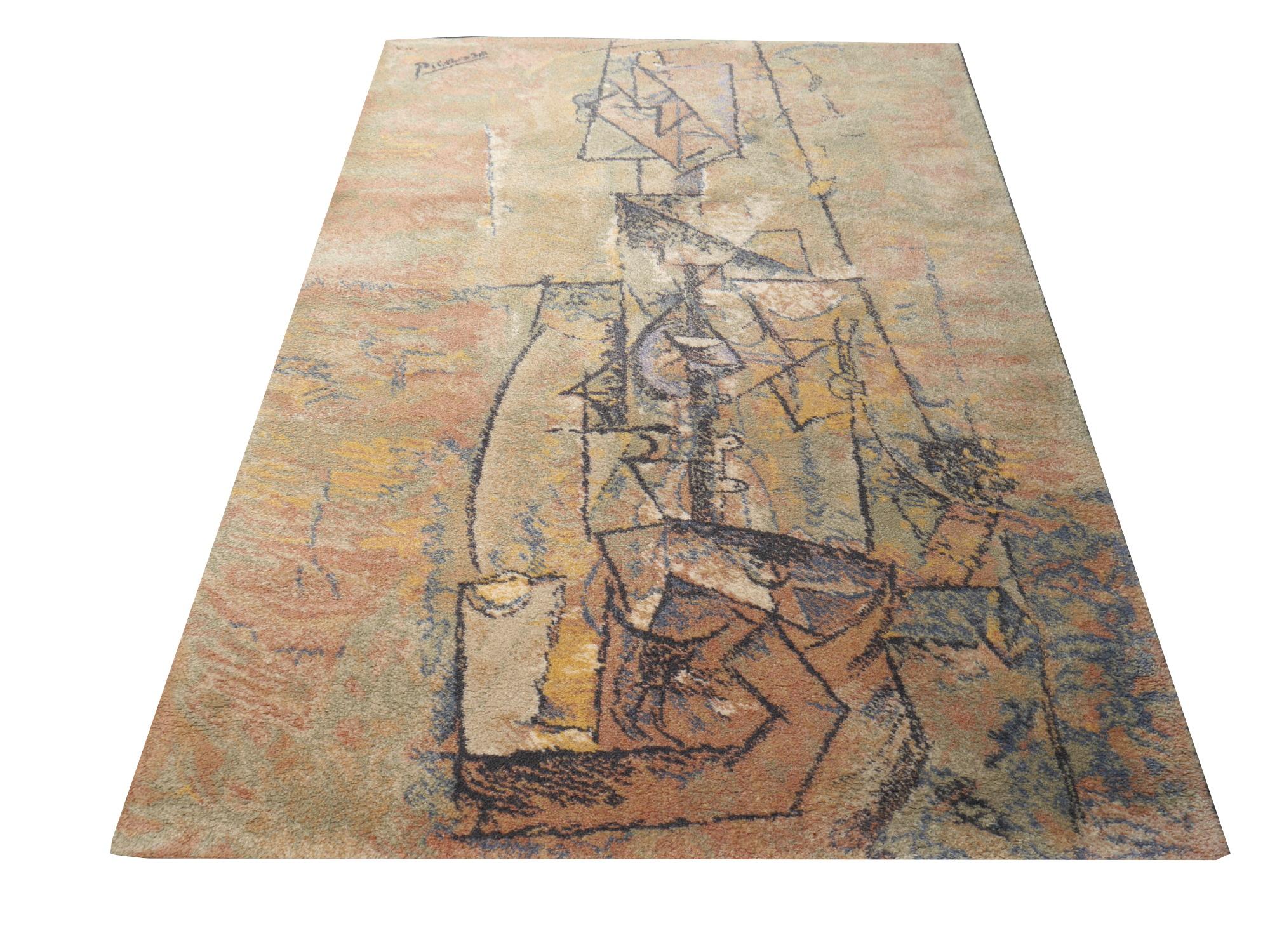 We don't have to write anything about Pable Picasso. Everyone knows he was one of the most important artist of the 20th century.

The rug we are offering is a really rare piece. It was made by the Scandinavian company EGE. The Art Line Collection