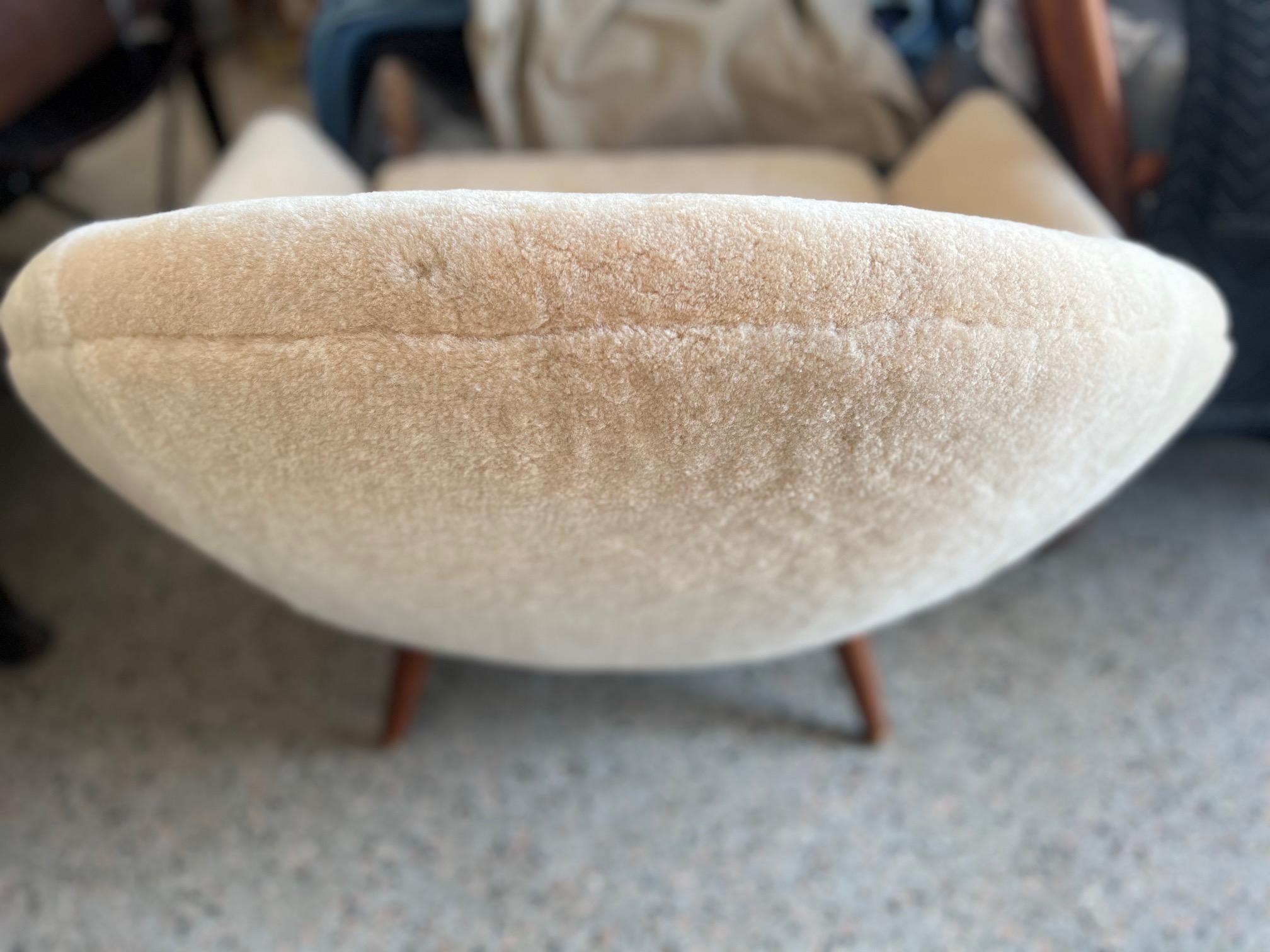Teak Vintage Scandinavian Egg Chair By Fredrik Kayser Ca 1960's