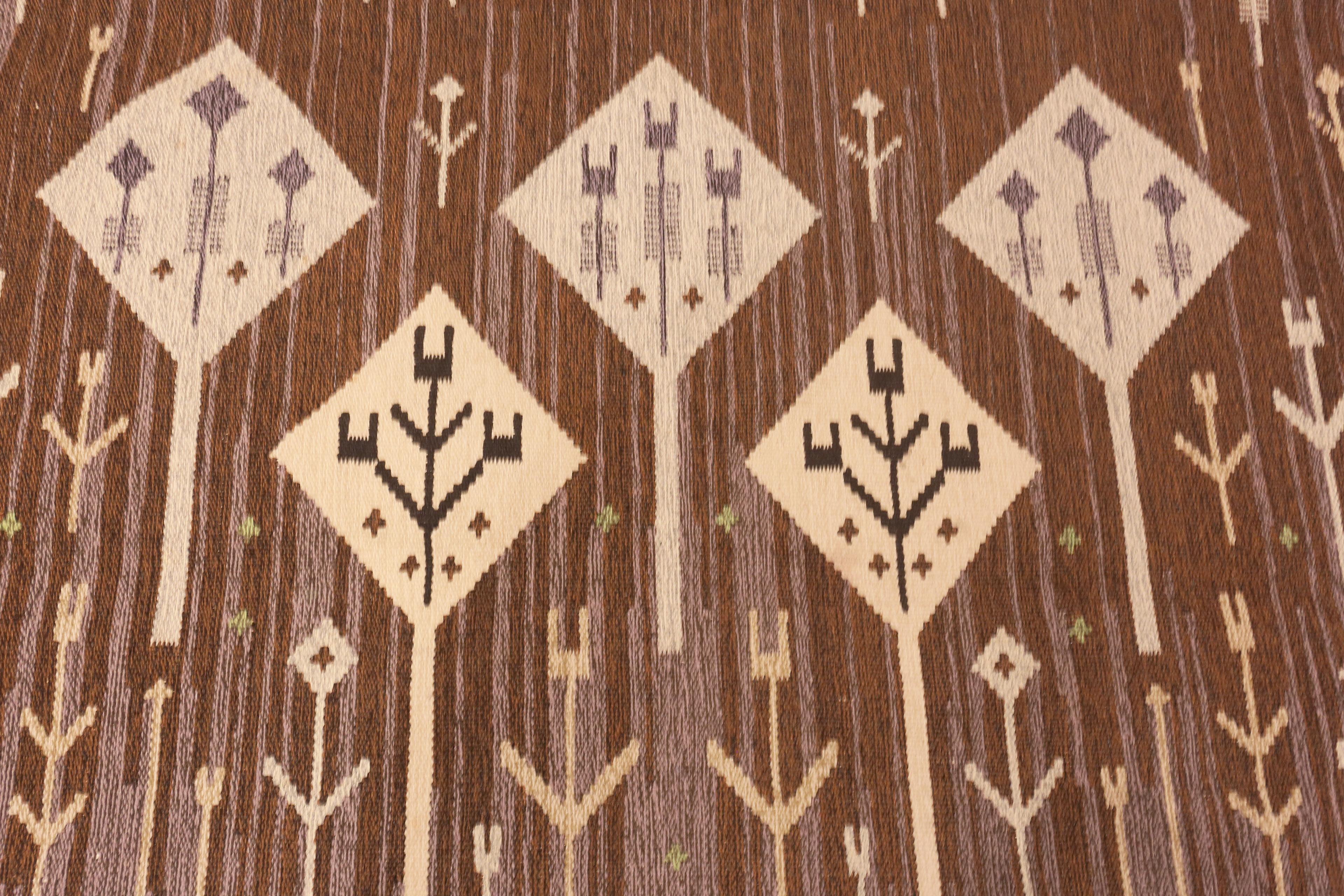 Vintage Scandinavian Eva Nemeth Kilim Rug. 4 ft 8 in x 6 ft 6 in 1