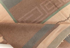 Vintage Scandinavian Flat-Weave Wool Rug Woven Initials & Date to Edge 'Io 1928'