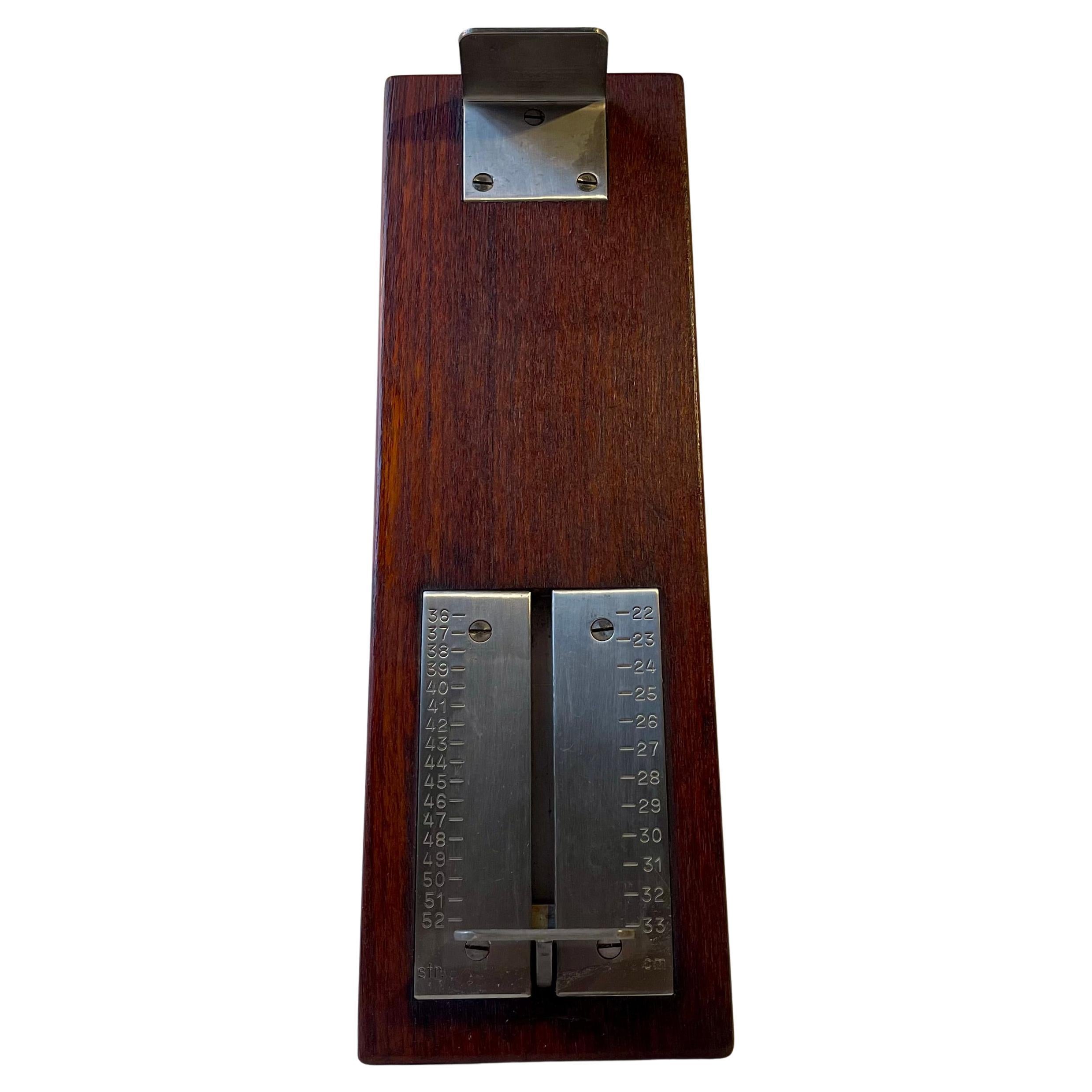 Medidor profesional escandinavo vintage de pies y zapatos, años 70