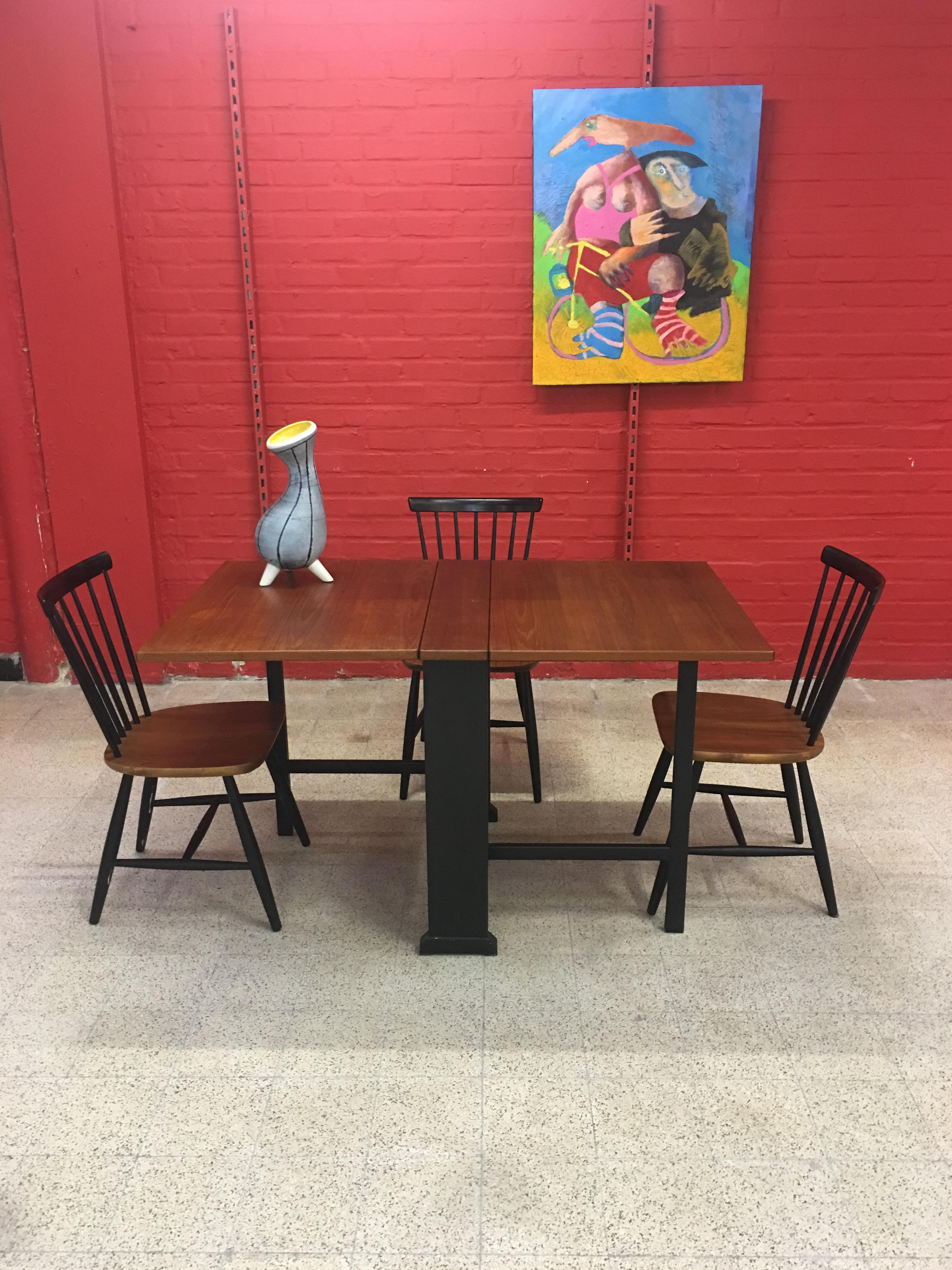 Vintage Scandinavian Gateleg Table by Hagafors Svensk Tillverkning For Sale 2