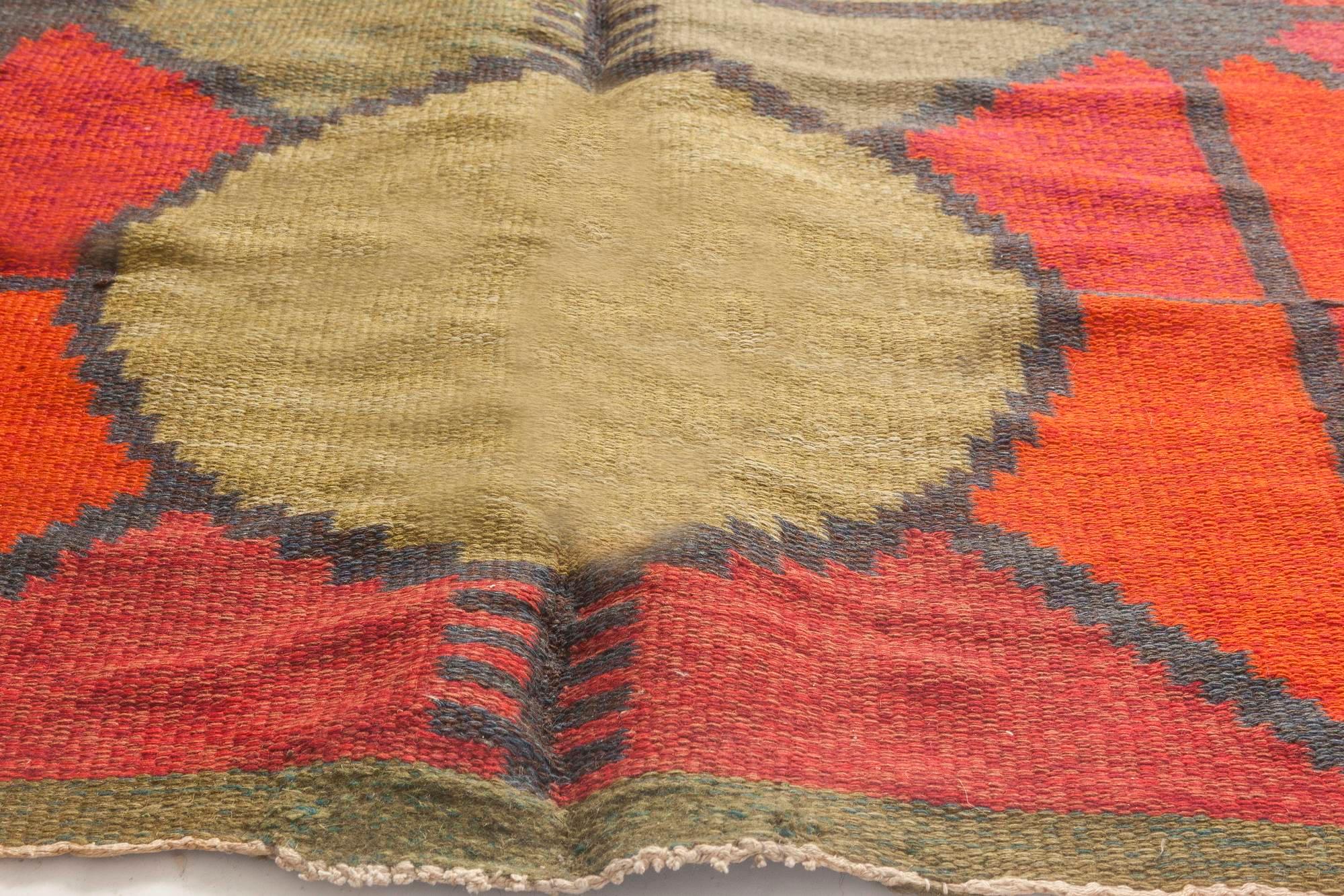 Tappeto scandinavo geometrico vintage, Sverige Riolakan di Polly Bjorkm In condizioni buone in vendita a New York, NY
