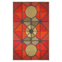 Tappeto scandinavo geometrico vintage, Sverige Riolakan di Polly Bjorkm