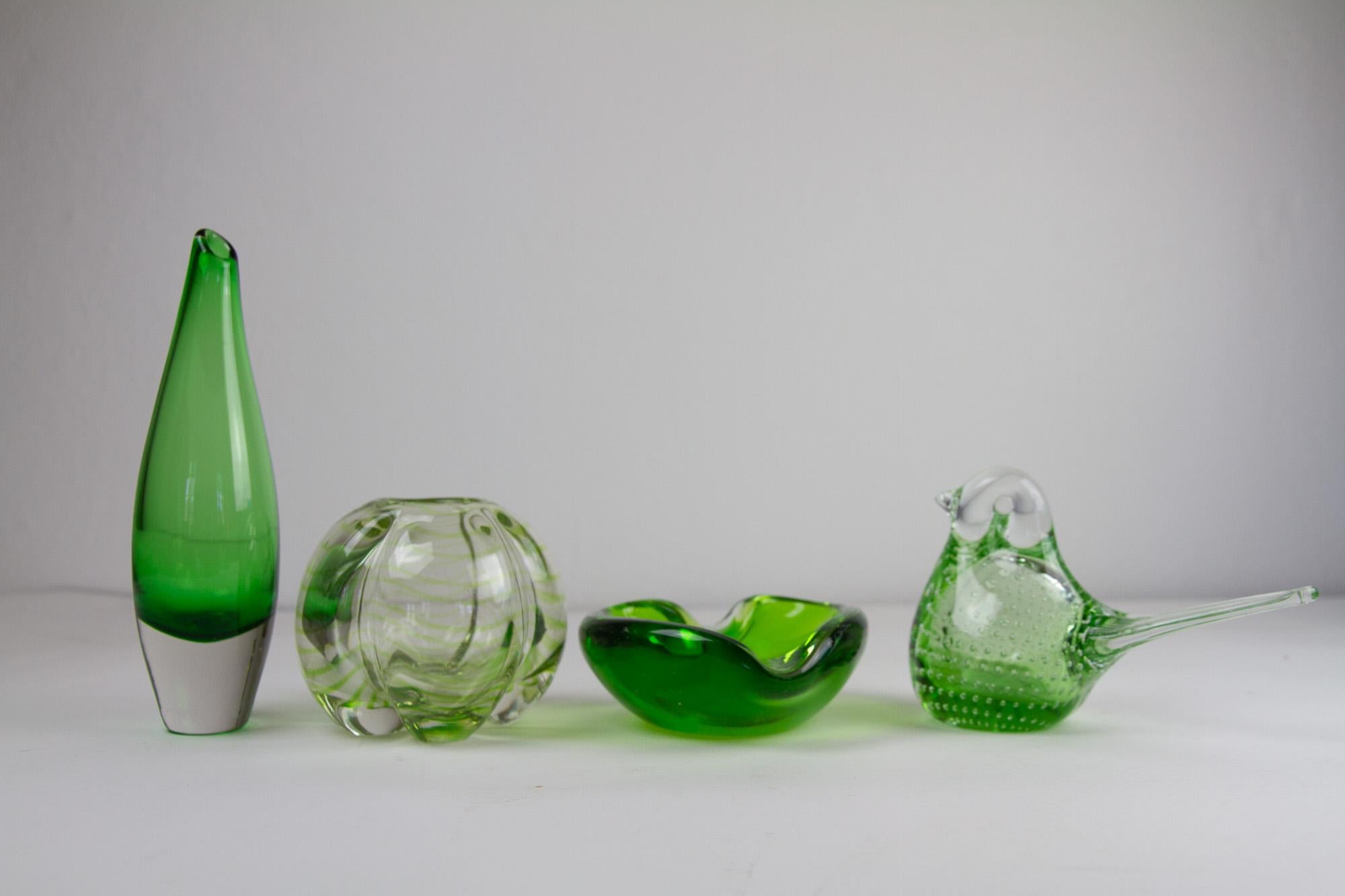 Scandinavian Modern Vintage Scandinavian Glass, 1960s, Set of 8 For Sale