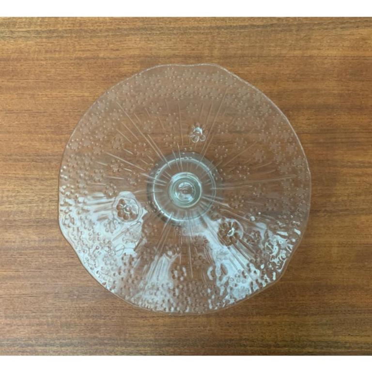 Vintage skandinavischen Glas Kuchenplatte Stand (20. Jahrhundert) im Angebot
