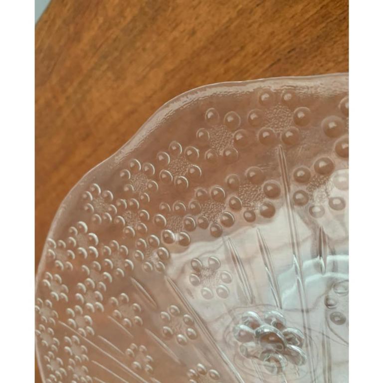 Vintage skandinavischen Glas Kuchenplatte Stand im Angebot 1