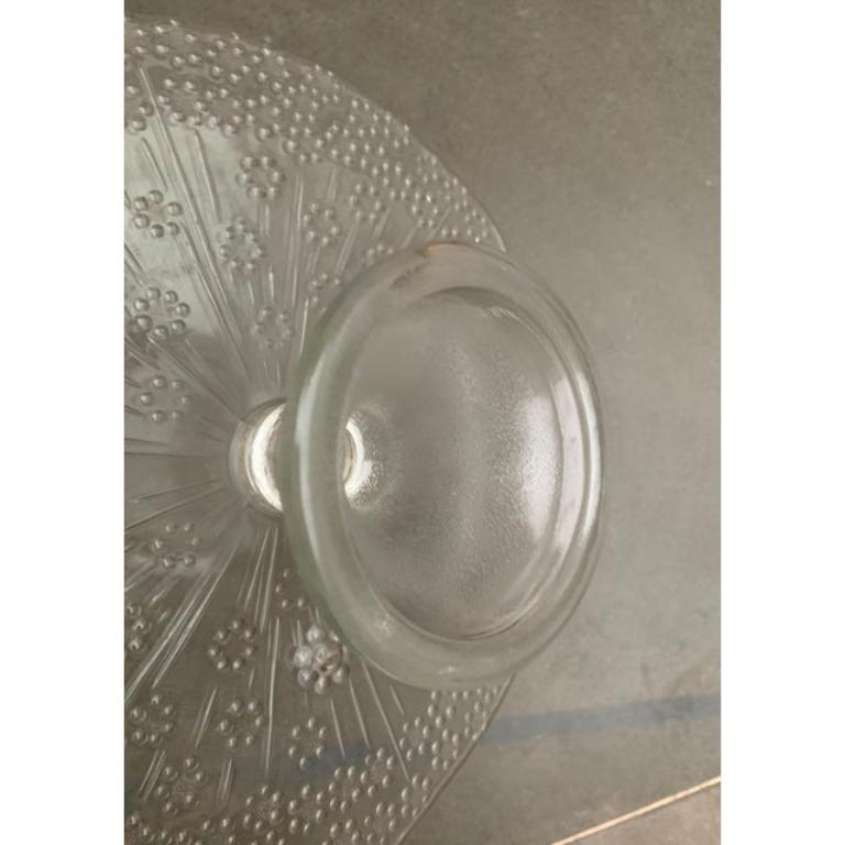 Vintage skandinavischen Glas Kuchenplatte Stand im Angebot 5