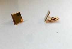 Vintage Scandinavian Gold Cufflinks, 1970s