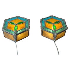 Retro Scandinavian Gothic Style Stained Glass Wall Sconces