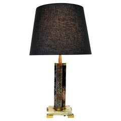 Vintage Scandinavian Granite Stoneware Table Lamp, 1970s