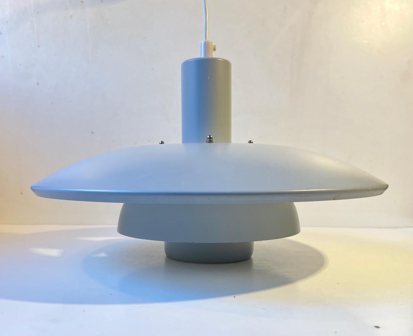 Late 20th Century Vintage Scandinavian Grey Tiered Pendant Lamp from Lyskær, 1970s For Sale