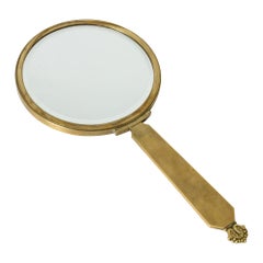 Vintage Scandinavian Hand Mirror, Oscar Antonsson, Sweden, 1930s