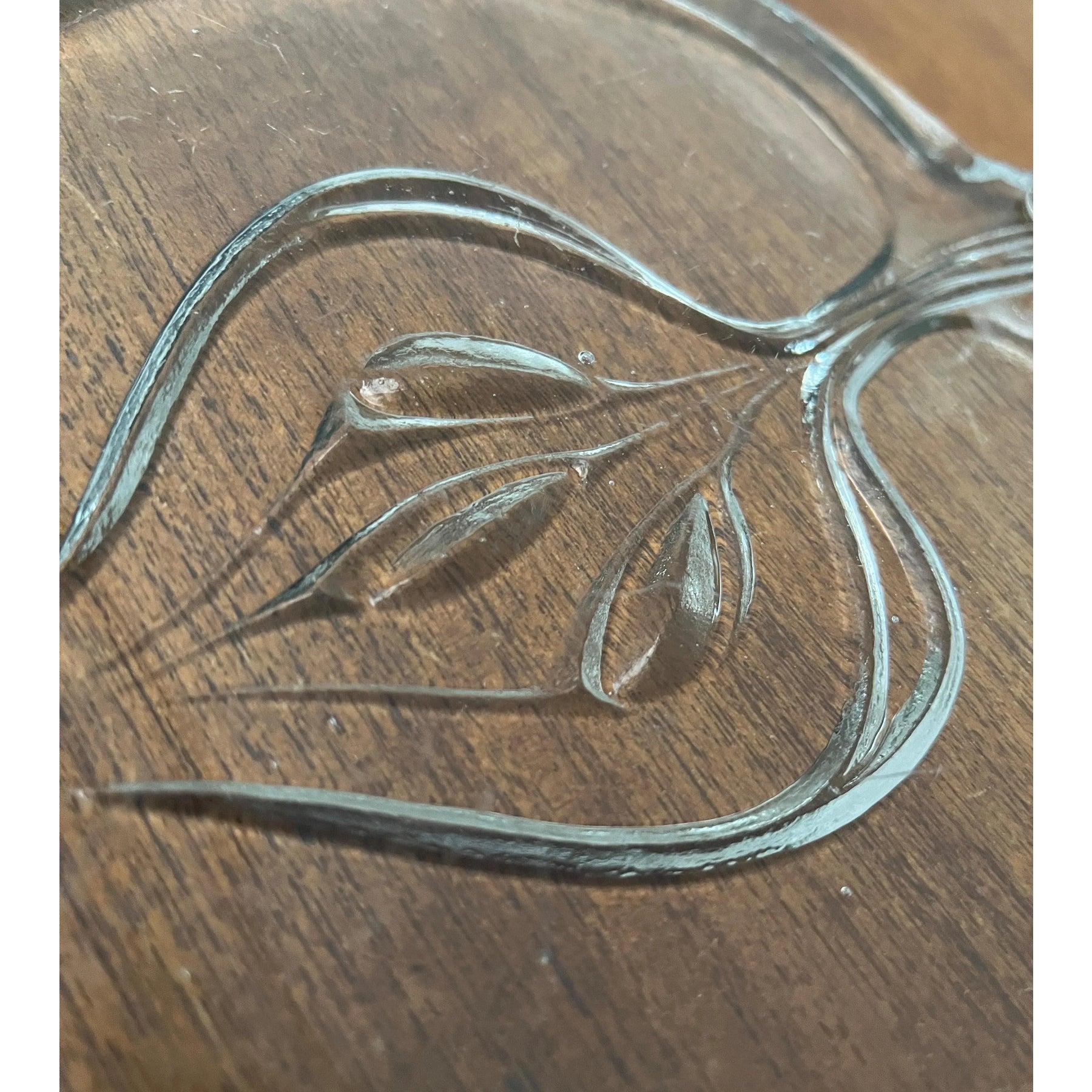 Assiette scandinave vintage en verre lourd, années 1970 en vente 7