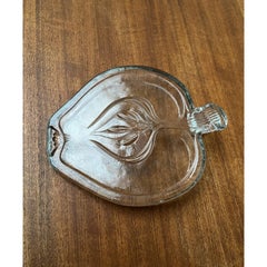 Vintage Scandinavian Heavy Glass Plate, 1970s