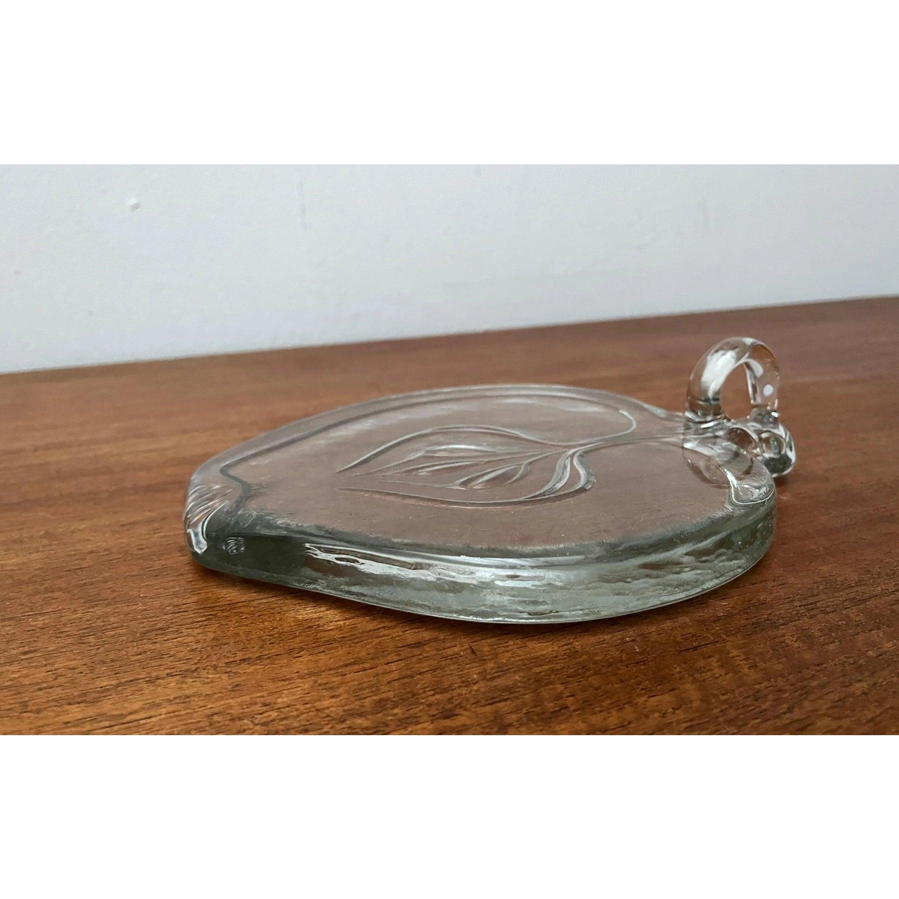 20ième siècle Assiette scandinave vintage en verre lourd, années 1970 en vente