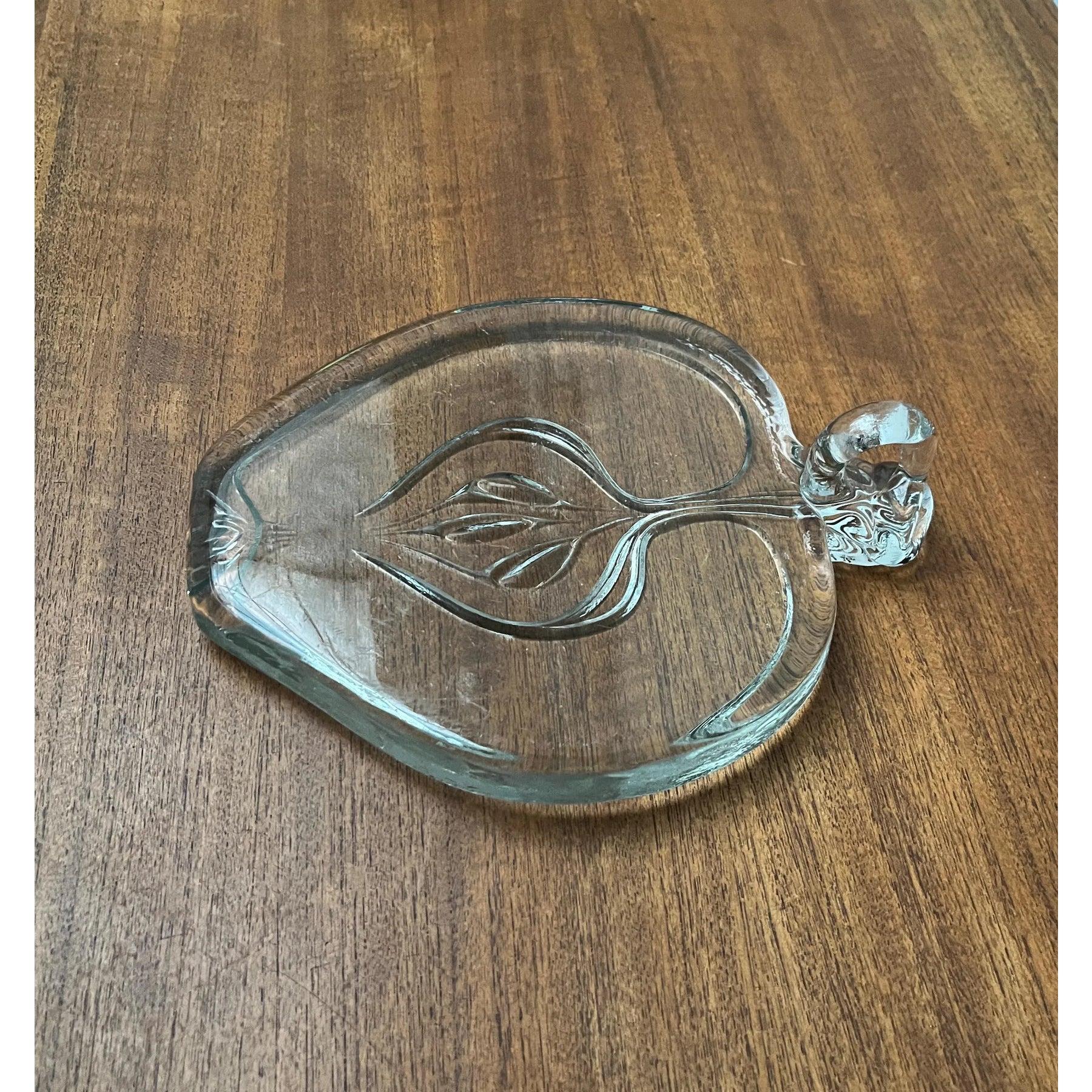 Verre Assiette scandinave vintage en verre lourd, années 1970 en vente