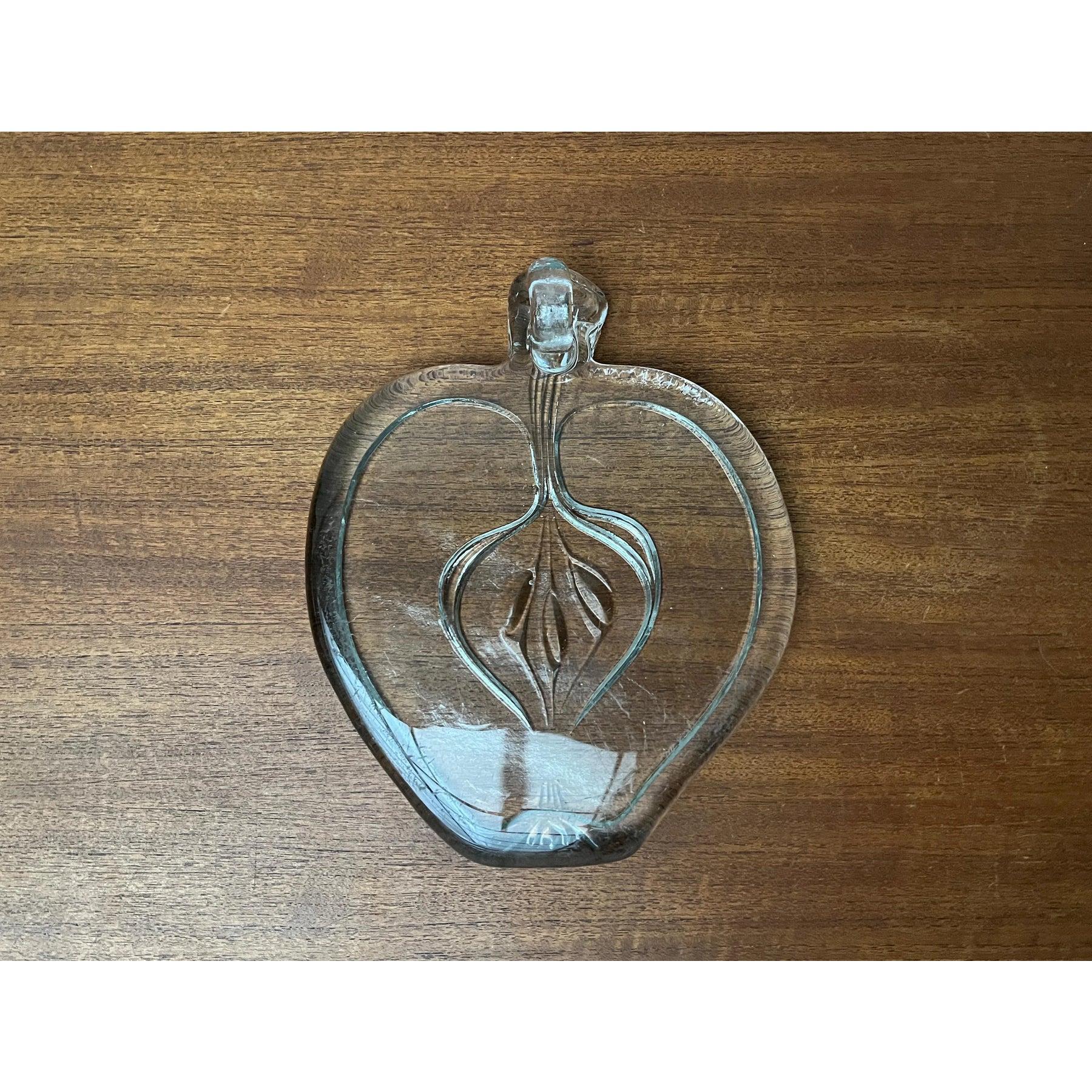 Assiette scandinave vintage en verre lourd, années 1970 en vente 1