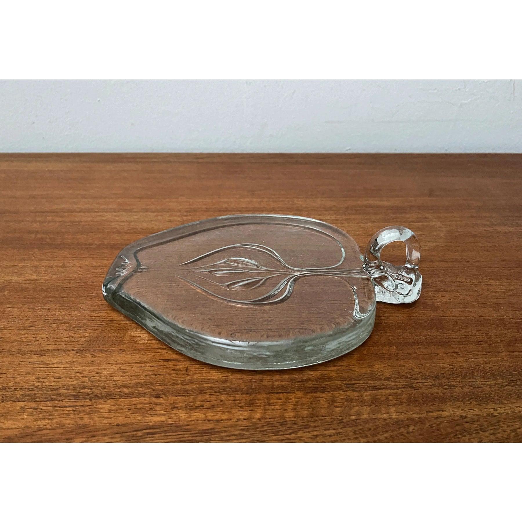 Assiette scandinave vintage en verre lourd, années 1970 en vente 3