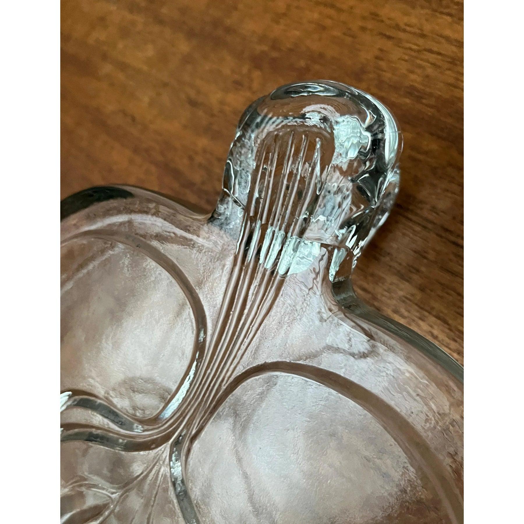 Assiette scandinave vintage en verre lourd, années 1970 en vente 4