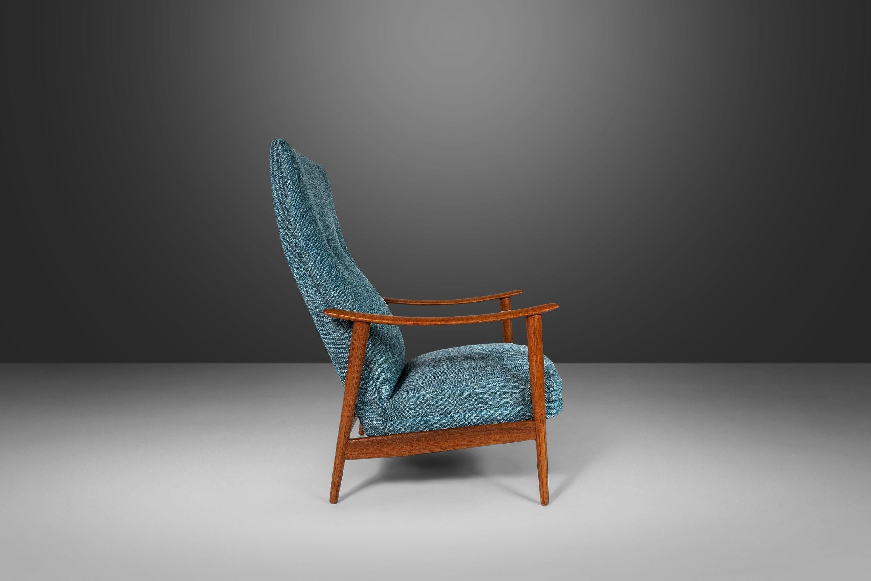 Norwegian Scandinavian Teak Highback Lounge Chair by Arnt Lande for Stokke, Norway, 1960's For Sale