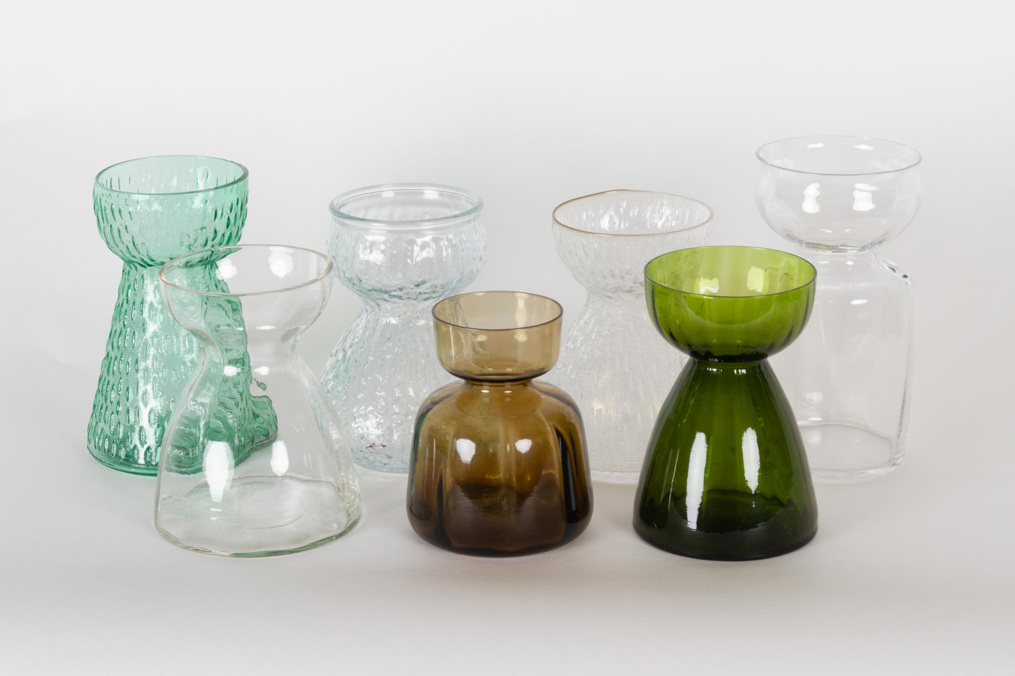 vintage hyacinth glass vases