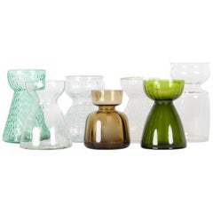 Vintage Scandinavian Hyacinth Glass Vases, 1960s