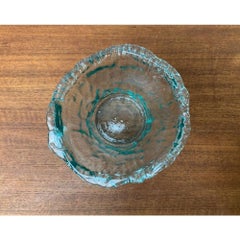 Skandinavische Schale aus Eisglas, 1970er Jahre