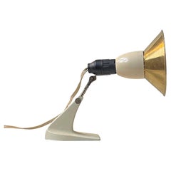 Used Scandinavian Industrial Work-Bench Table Light in Brass & Iron