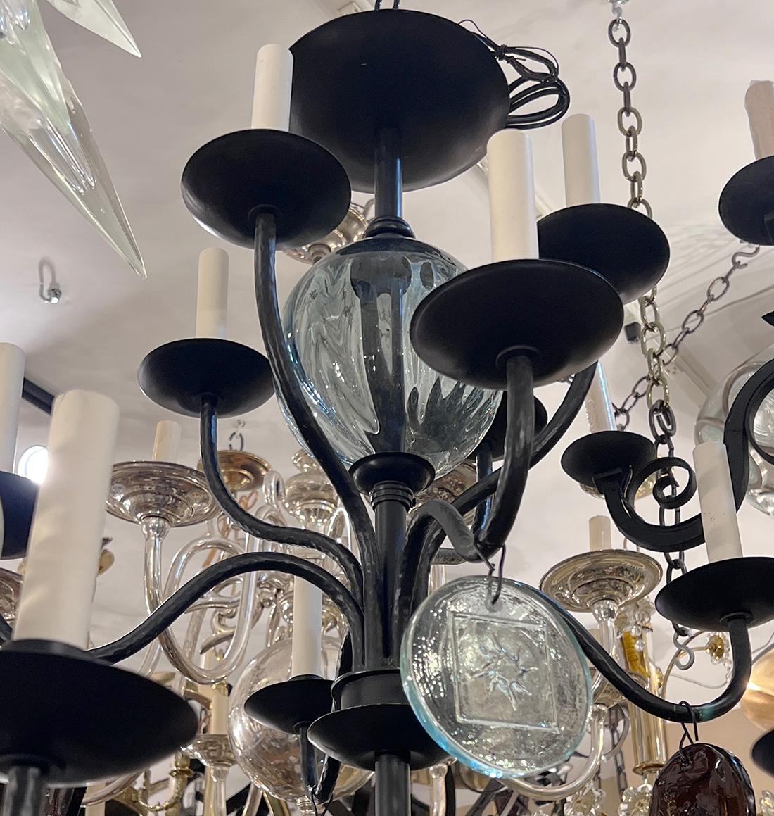 Lampadario scandinavo in ferro vintage in vendita 3