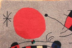 Vintage Scandinavian After Joan Miró Tapestry 2 ft 9 in x 3 ft 7 in