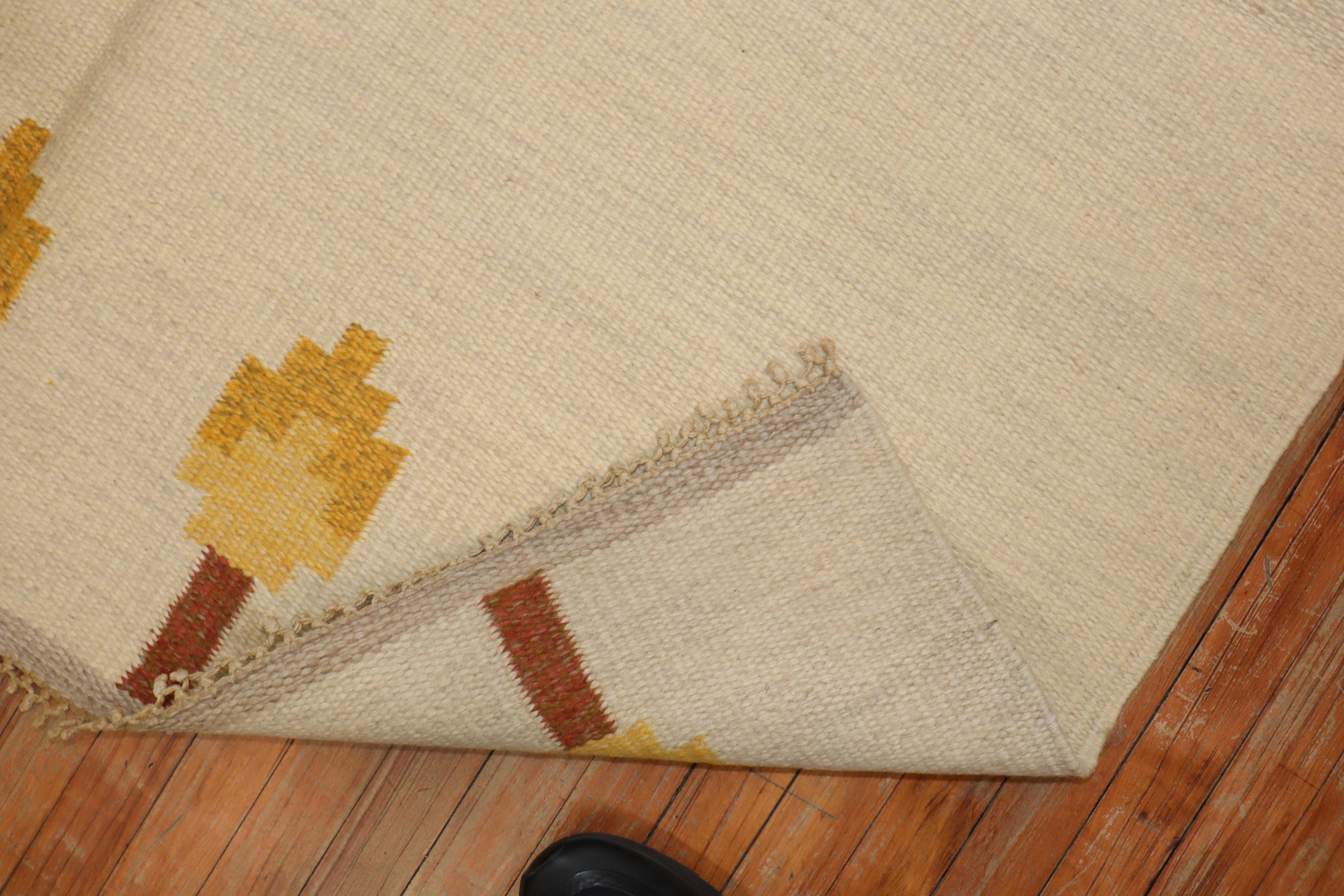 Scandinavian Modern Vintage Scandinavian Kilim