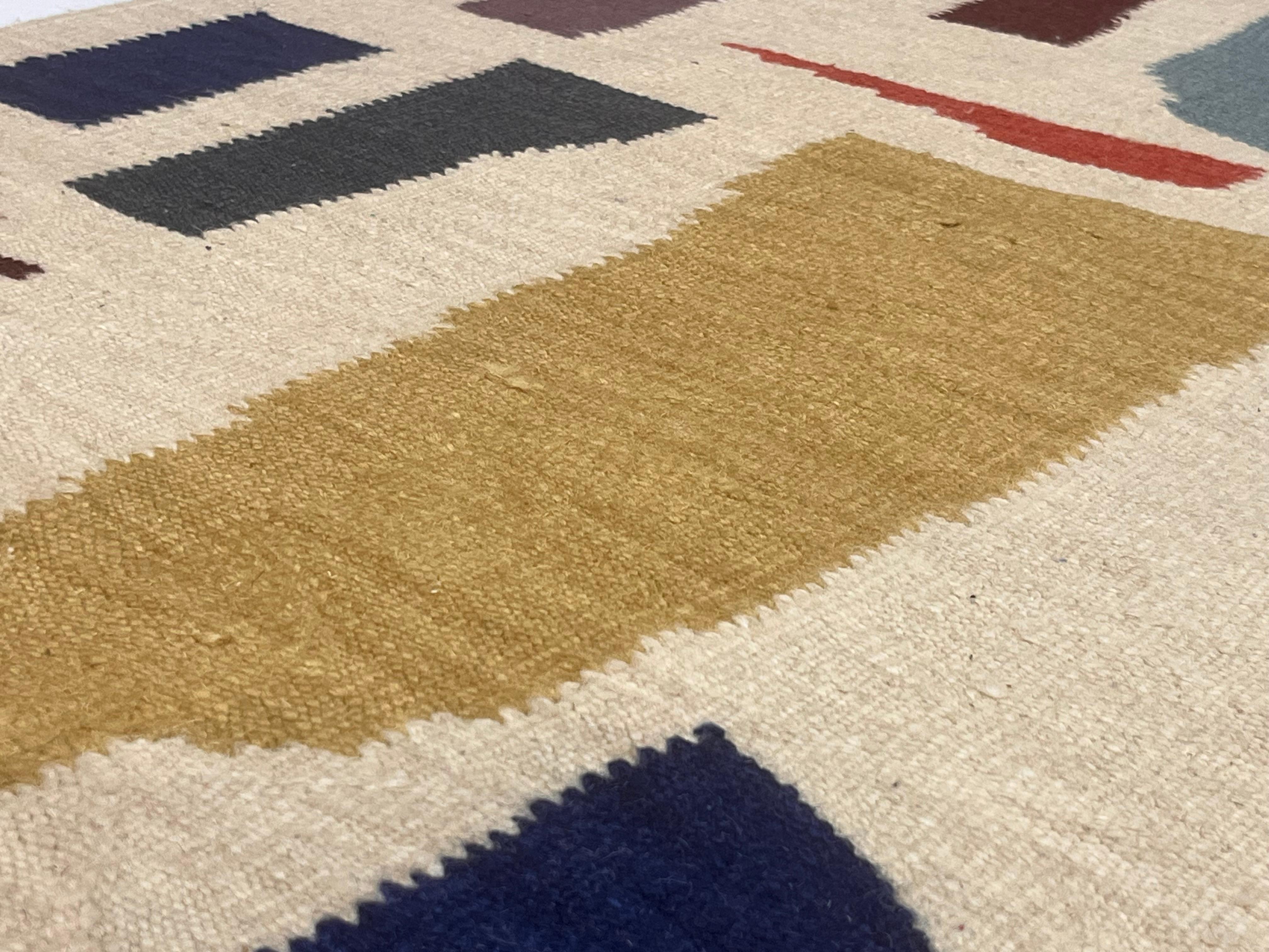 Wool Vintage Scandinavian Kilim Rug 5’4