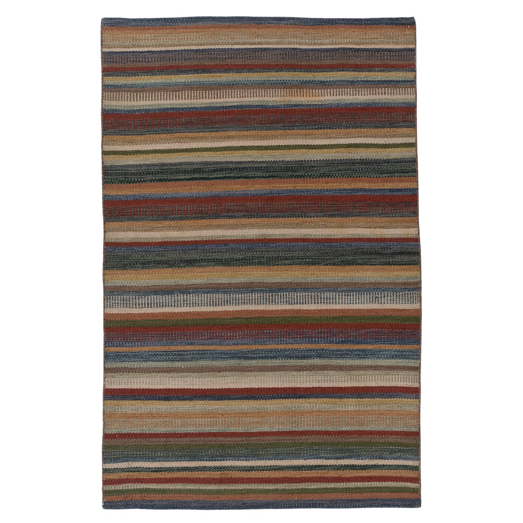 Vintage Swedish Scandinavian Kilim Rug 4' x 6'3