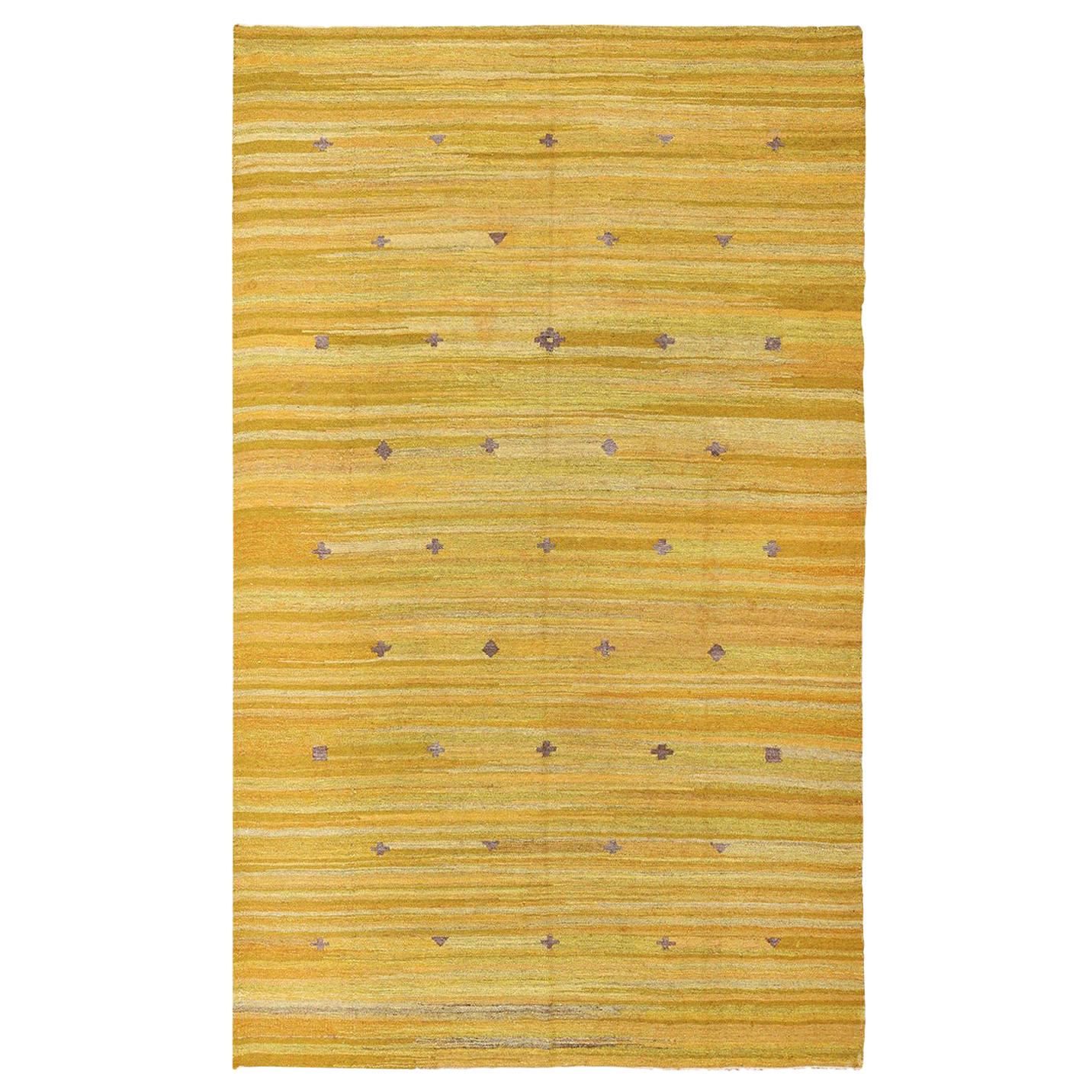 Tapis Kilim scandinave vintage. Taille : 5 ft 7 in x 9 ft 1 in