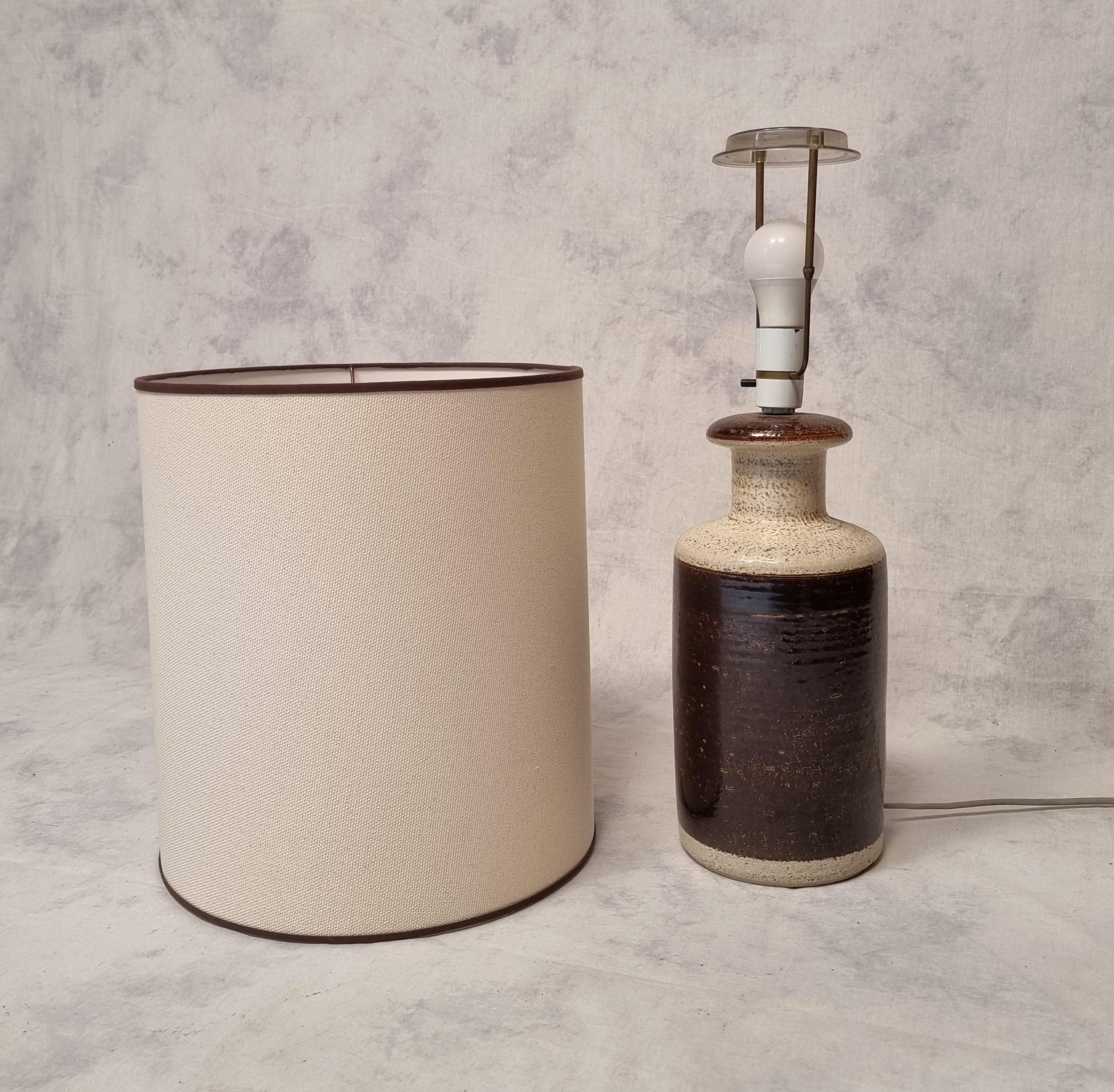 Vintage Scandinavian Lamp By Søholm Keramik - Ceramic - Ca 1960 In Good Condition For Sale In SAINT-OUEN-SUR-SEINE, FR