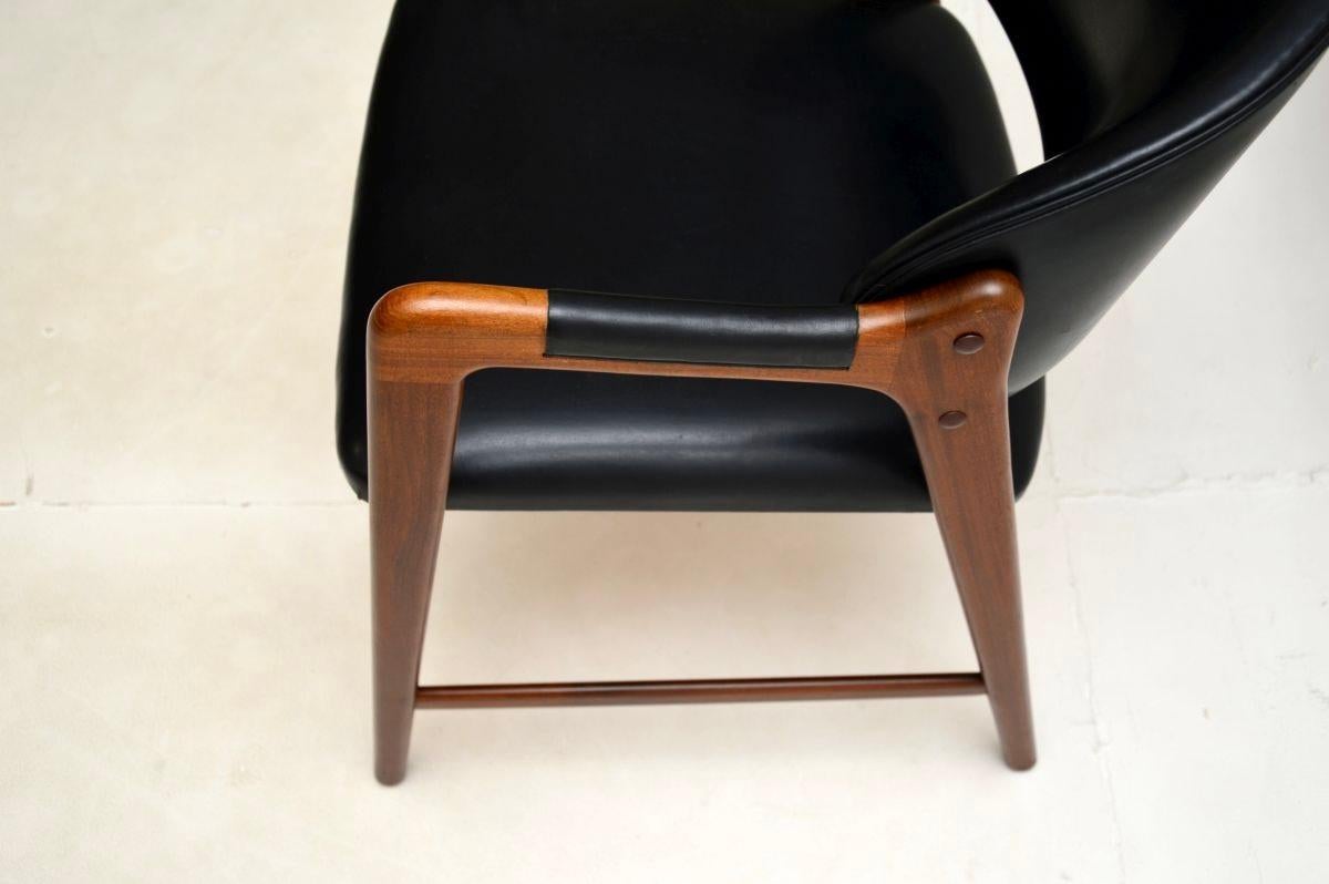 Vintage Scandinavian Leather Armchair / Desk Chair by Ingmar Relling in vendita 2