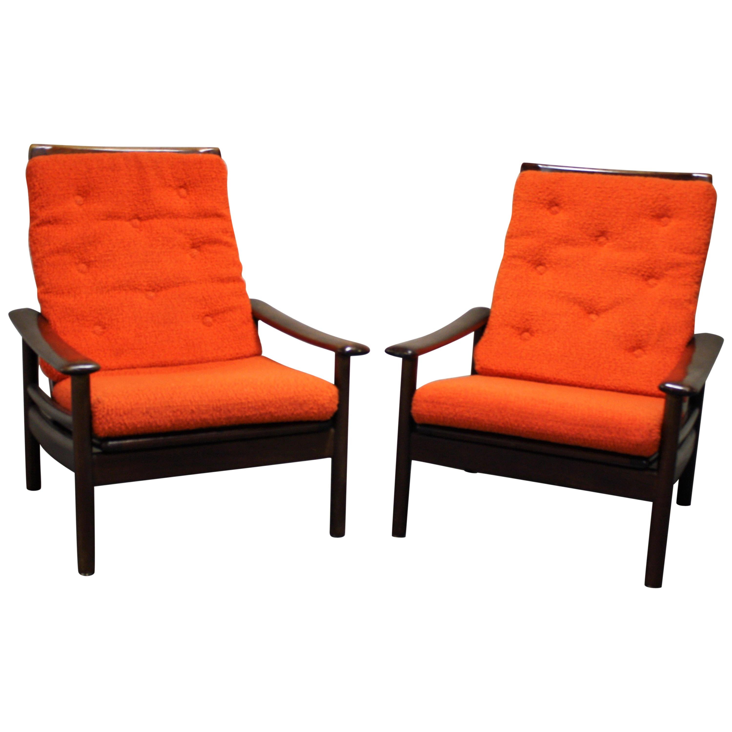 Vintage Scandinavian Lounge Chairs, Set of Two, 1960s