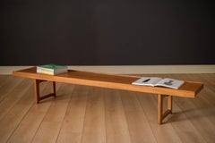 Vintage Scandinavian Low Teak Bruksbo Bench by Torbjørn Afdal for Bruksbo