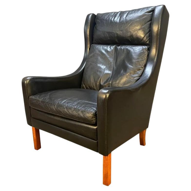 Vintage Scandinavian Mid-Century Lounge Chair Attributed to Borge Mogensen