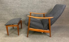 Vintage Scandinavian Midcentury Lounge Chair & Ottoman by Arnt Lande & Westnofa