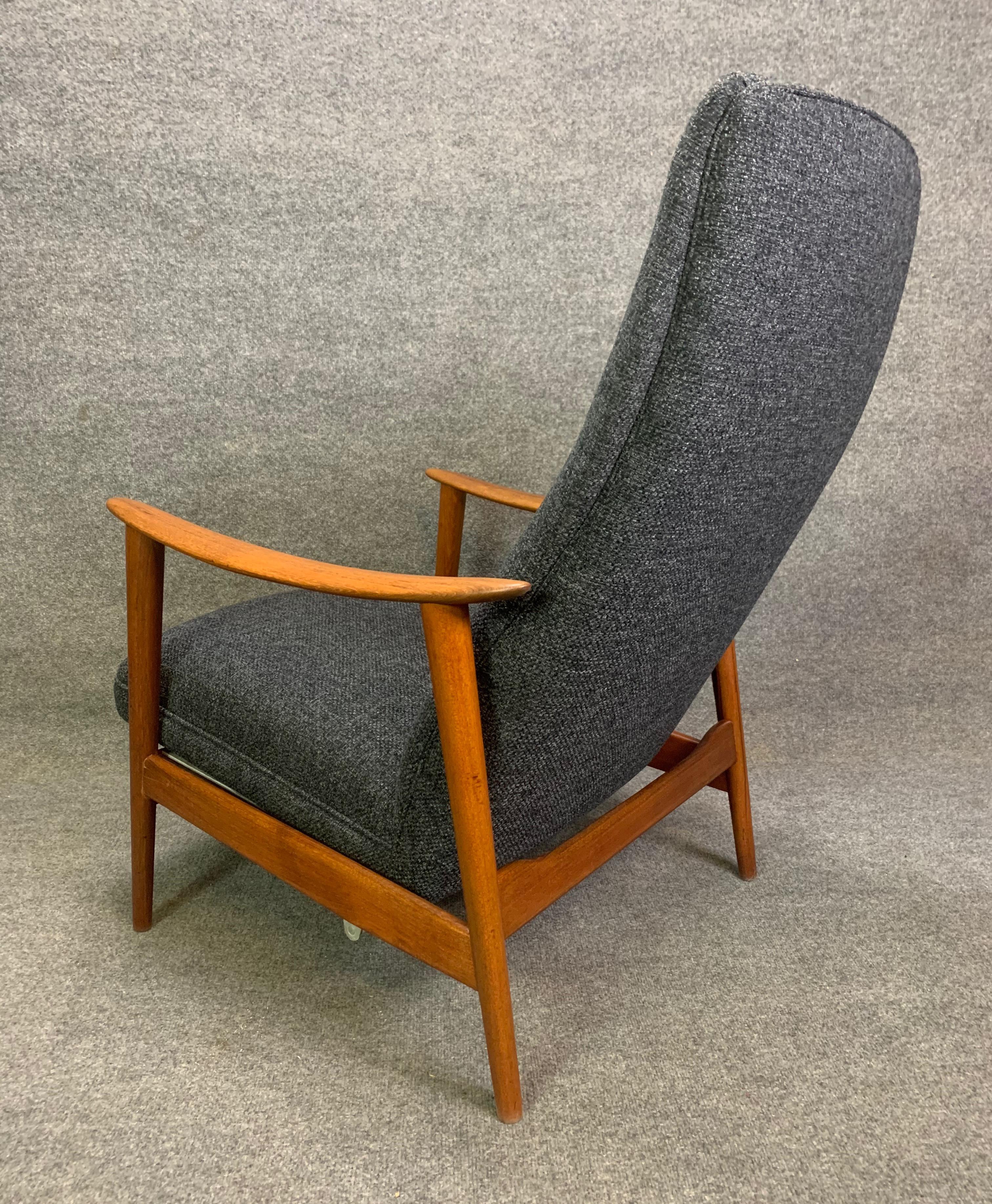Woodwork Vintage Scandinavian Midcentury Lounge Chair & Ottoman by Arnt Lande & Westnofa For Sale
