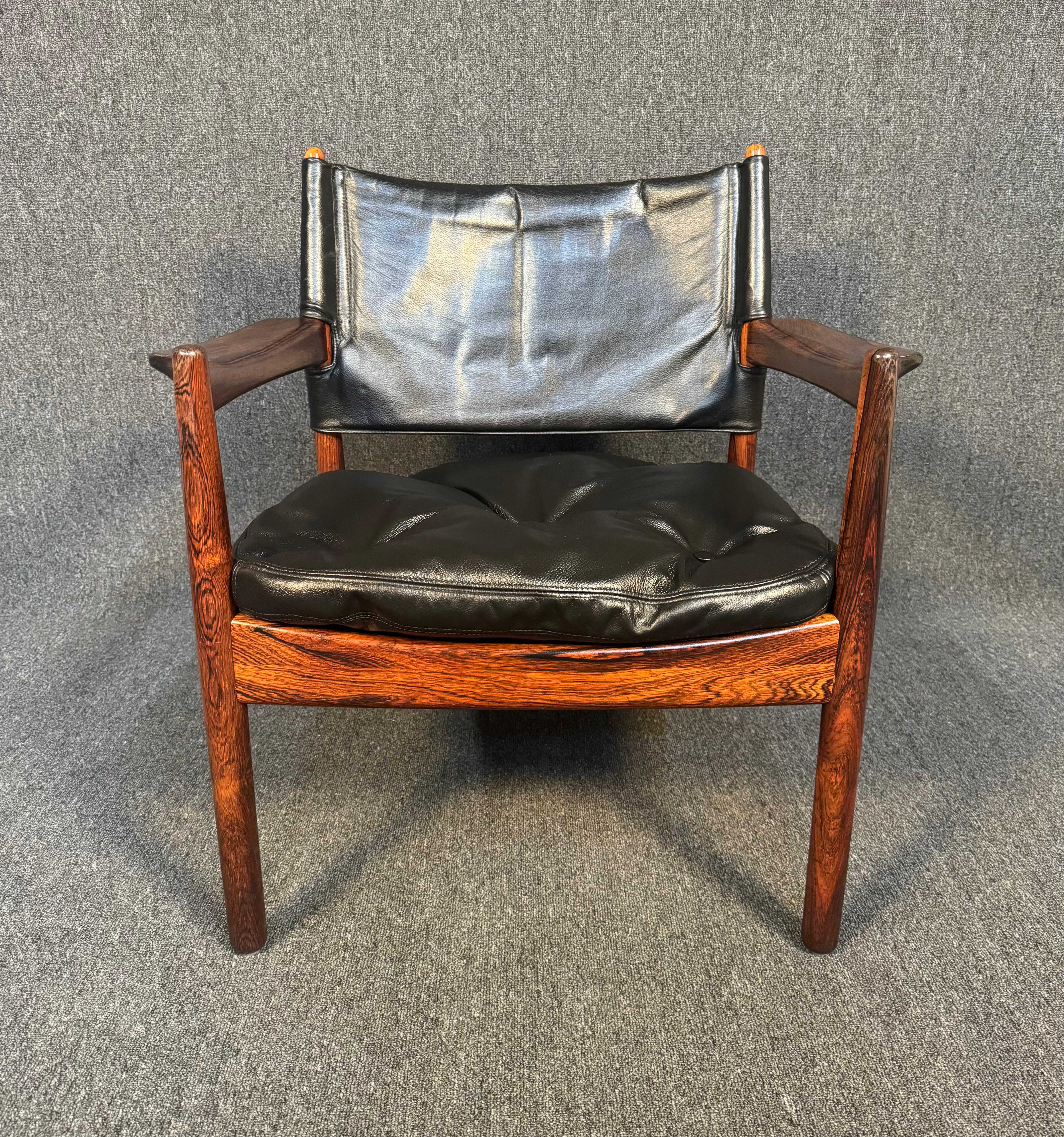 Scandinavian Modern Vintage Scandinavian Mid Century Modern Lounge Chair by Gunnar Myrstand For Sale